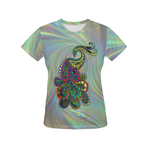 peacock t shirt women's