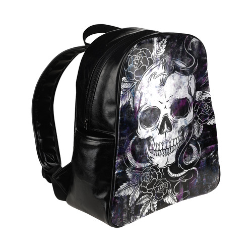 skullsnakeandrose Multi-Pockets Backpack (Model 1636)