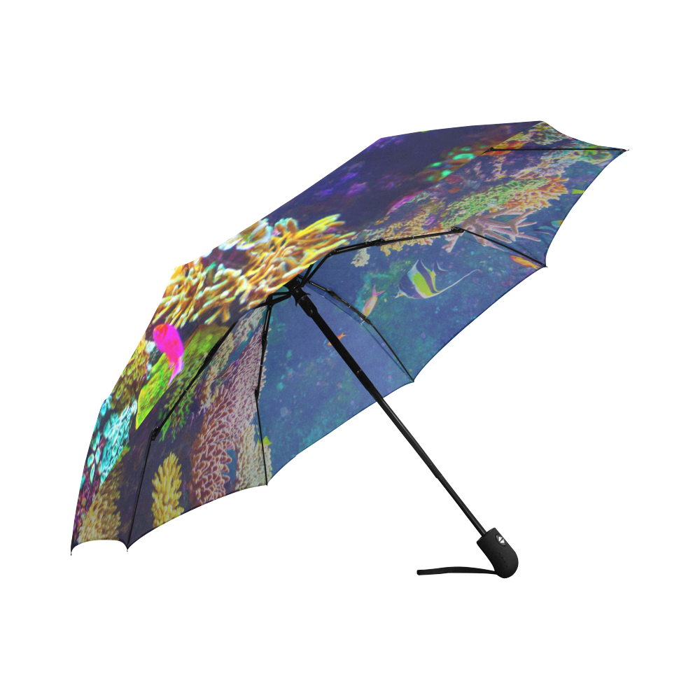 New Arrival Coral Reef And Tropical Fish Auto-Foldable Umbrella Rain Umbrella