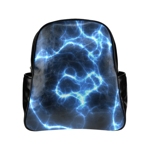 blue electric Multi-Pockets Backpack (Model 1636)