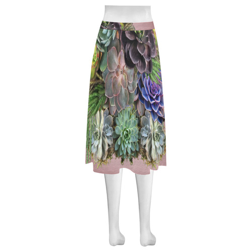 large succulent display Mnemosyne Women's Crepe Skirt (Model D16)