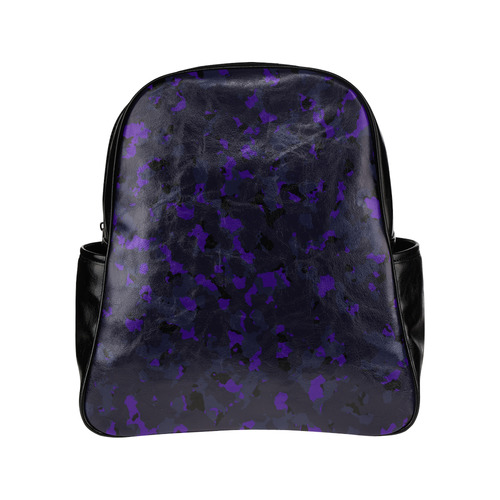 darkpurplecamo1 Multi-Pockets Backpack (Model 1636)