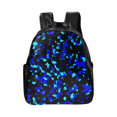 bluecamo1 Multi-Pockets Backpack (Model 1636)