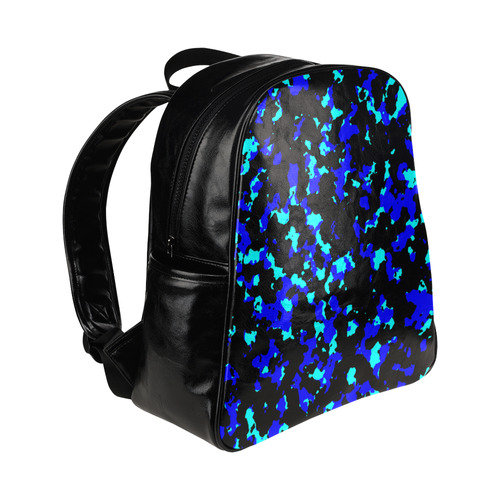 bluecamo1 Multi-Pockets Backpack (Model 1636)