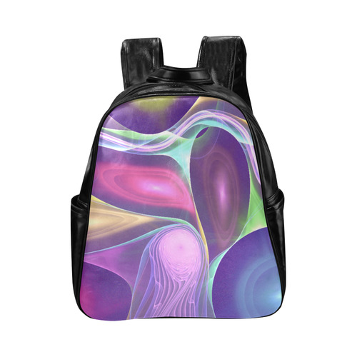 COLORFUL CONFUSION Multi-Pockets Backpack (Model 1636)