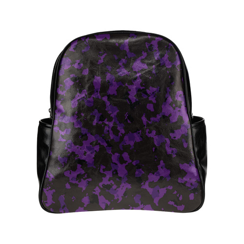 darkpurplecamo Multi-Pockets Backpack (Model 1636)