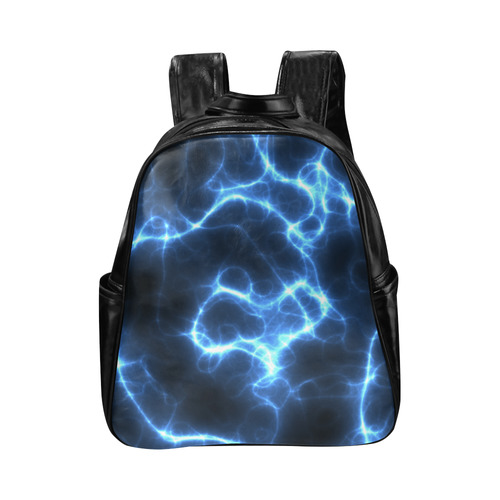 blue electric Multi-Pockets Backpack (Model 1636)