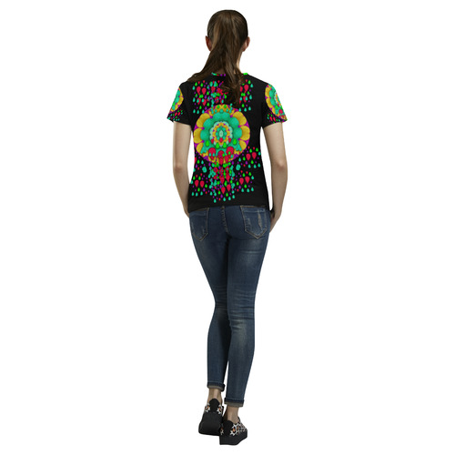 Rain meets sun in soul and mind All Over Print T-Shirt for Women (USA Size) (Model T40)