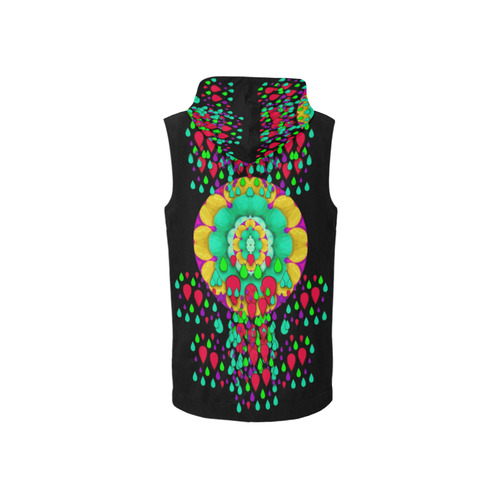 Rain meets sun in soul and mind All Over Print Sleeveless Zip Up Hoodie for Women (Model H16)