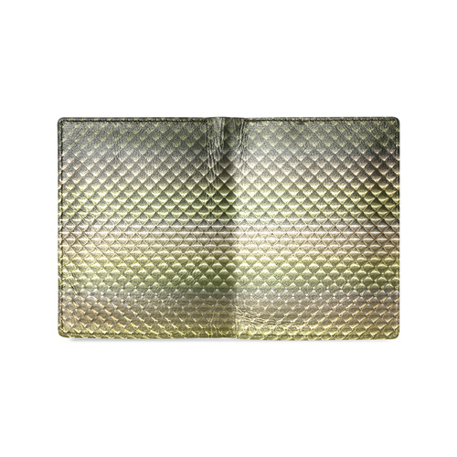 abstract light elegant gold pattern background Men's Leather Wallet (Model 1612)