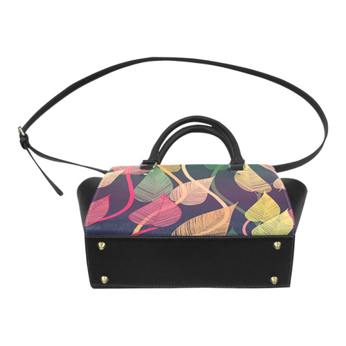 Colorful Autumn Leaves Classic Shoulder Handbag (Model 1653)