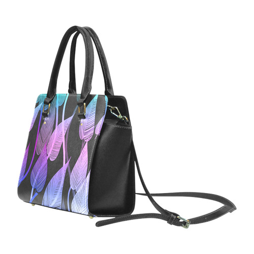 Colorful Tropical Leaves Classic Shoulder Handbag (Model 1653)