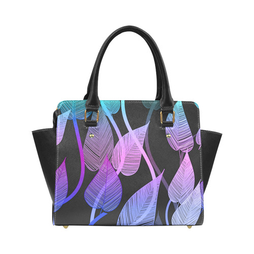 Colorful Tropical Leaves Classic Shoulder Handbag (Model 1653)