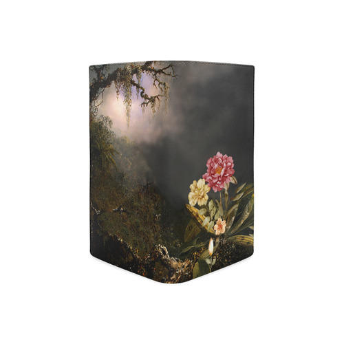 DARK FLORAL WITH TREE Women's Leather Wallet (Model 1611)