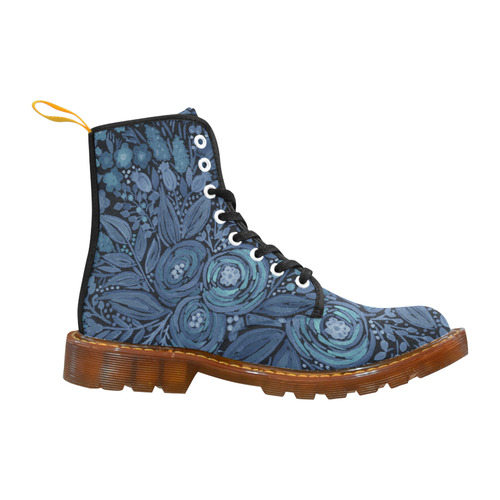 Watercolor Night garden Martin Boots For Women Model 1203H