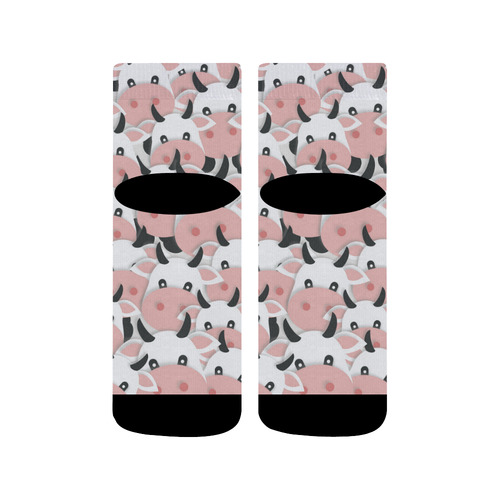 Herd of Cartoon Cows Quarter Socks