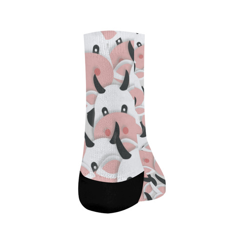 Herd of Cartoon Cows Crew Socks