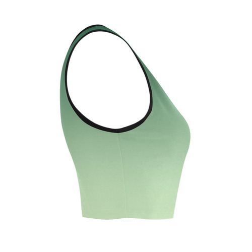 Green Ombre Women's Crop Top (Model T42)