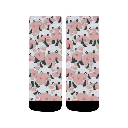 Herd of Cartoon Cows Quarter Socks