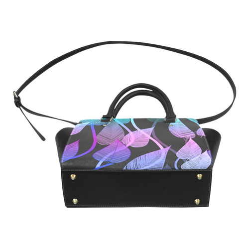 Colorful Tropical Leaves Classic Shoulder Handbag (Model 1653)