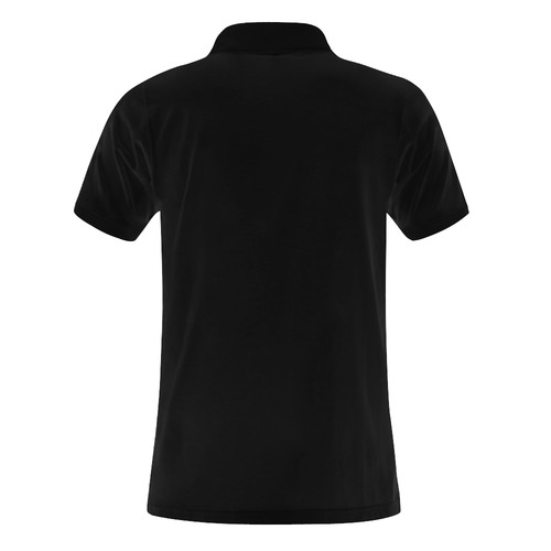 Black Polo Men's Polo Shirt (Model T24)