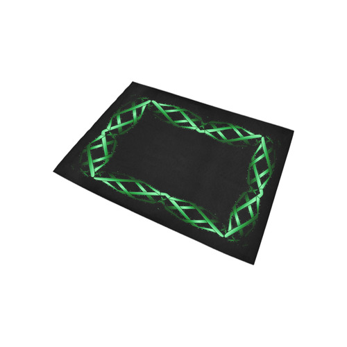 Black & Green Twisted Metal Area Rug 5'3''x4'