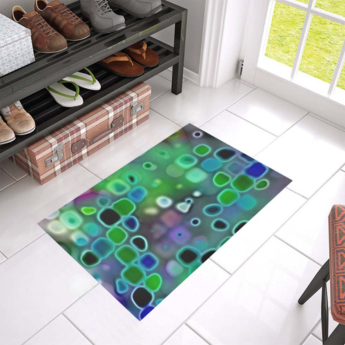 psychedelic lights 1 by JamColors Azalea Doormat 24" x 16" (Sponge Material)