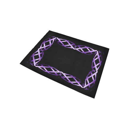 Black & Purple Twisted Metal Area Rug 5'3''x4'