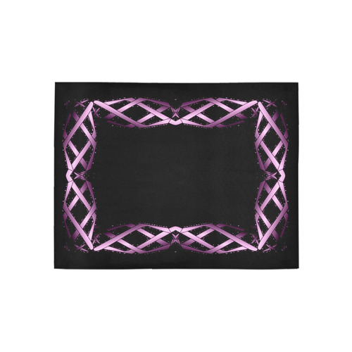 Black & Pink Twisted Metal Area Rug 5'3''x4'