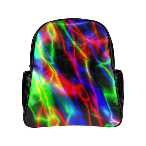 neon-nights Multi-Pockets Backpack (Model 1636)