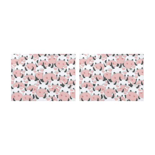 Herd of Cartoon Cows Placemat 14’’ x 19’’ (Set of 2)