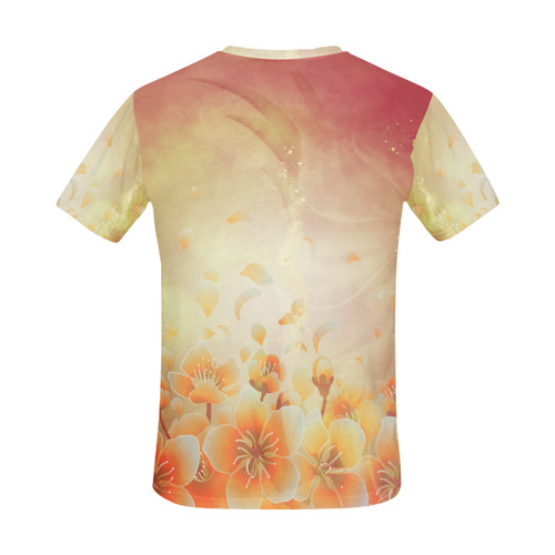 Flower power, soft colors All Over Print T-Shirt for Men (USA Size) (Model T40)