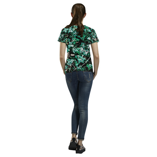 Ivy All Over Print T-Shirt for Women (USA Size) (Model T40)