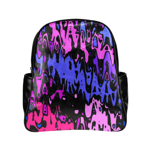 modern abstract 46B by JamColors Multi-Pockets Backpack (Model 1636)