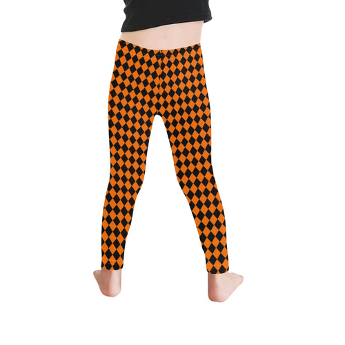 Halloween Diamond Pattern Kid's Ankle Length Leggings (Model L06)