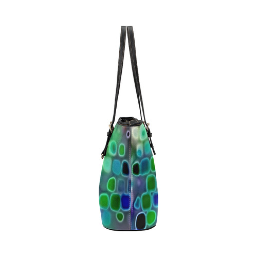 psychedelic lights 1 by JamColors Leather Tote Bag/Large (Model 1651)