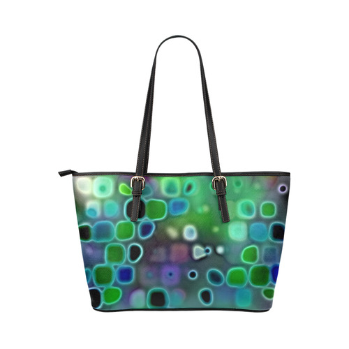psychedelic lights 1 by JamColors Leather Tote Bag/Large (Model 1651)