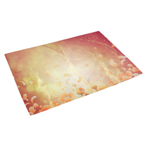 Flower power, soft colors Azalea Doormat 30" x 18" (Sponge Material)