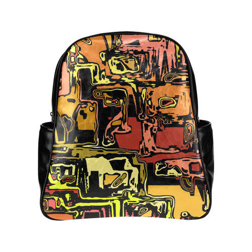 modern abstract 47C by JamColors Multi-Pockets Backpack (Model 1636)
