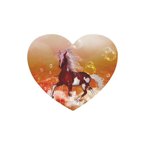 The wild horse Heart-shaped Mousepad