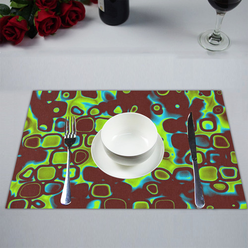 psychedelic lights 6 by JamColors Placemat 14’’ x 19’’ (Set of 2)