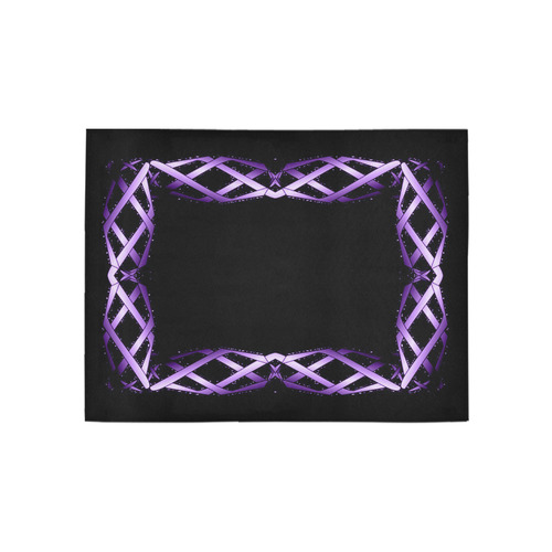 Black & Purple Twisted Metal Area Rug 5'3''x4'