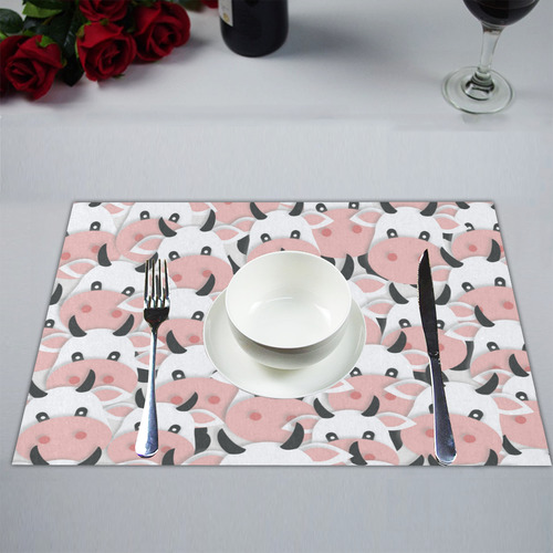 Herd of Cartoon Cows Placemat 14’’ x 19’’ (Set of 2)