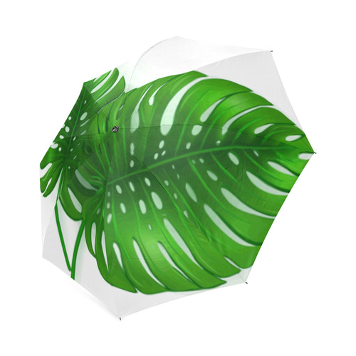 Glossy Green Tropical Monstera Leaves Foldable Umbrella (Model U01)