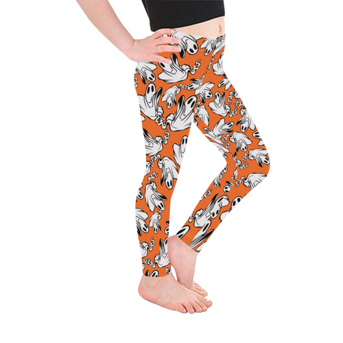 Cute Halloween Ghosts Kid's Ankle Length Leggings (Model L06)