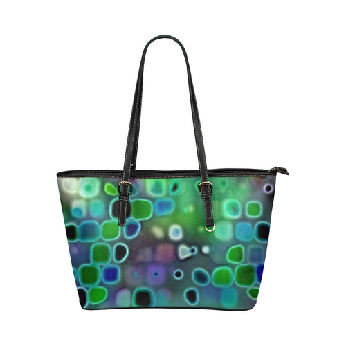 psychedelic lights 1 by JamColors Leather Tote Bag/Large (Model 1651)