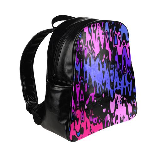 modern abstract 46B by JamColors Multi-Pockets Backpack (Model 1636)