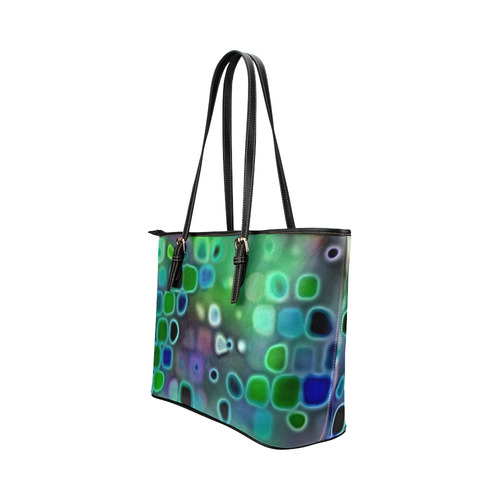 psychedelic lights 1 by JamColors Leather Tote Bag/Large (Model 1651)
