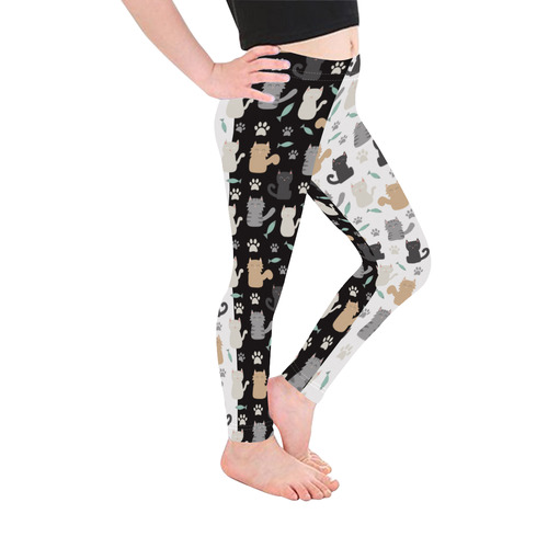 cat Kid's Ankle Length Leggings (Model L06)