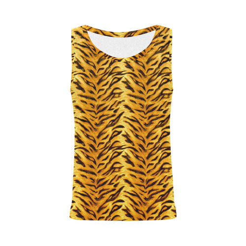 Tiger All Over Print Tank Top for Women (Model T43)